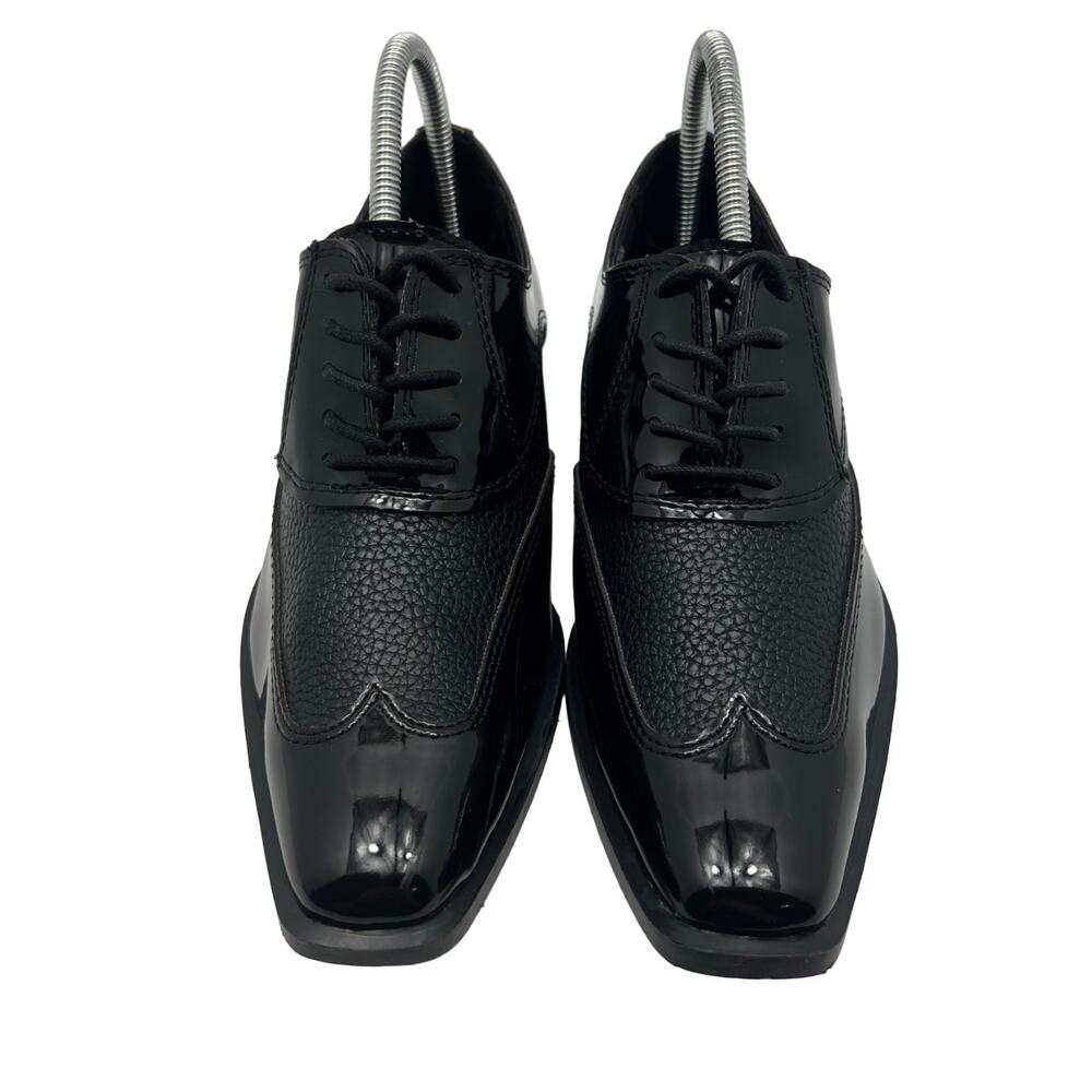 Jean Yves Manhattan Black Upper Tuxedo Toe Oxford Mens 6.5M Dress Shoes